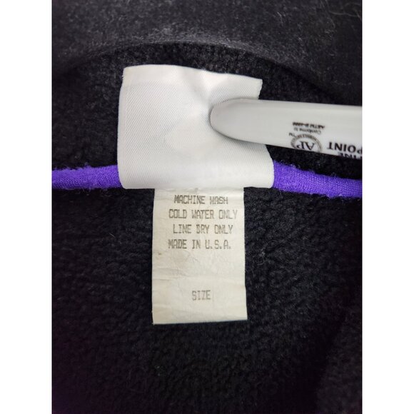 Vintage 90’s Black Diamond Sugarbush Black/Purple Full Zip Up Fleece Ski USA XL - Picture 8 of 13